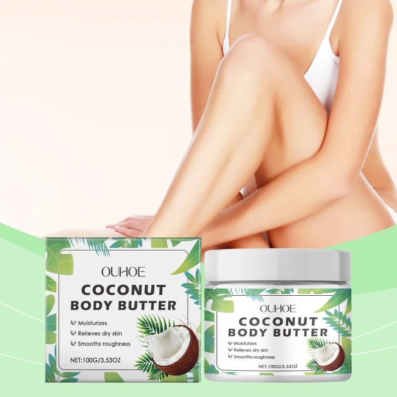 

Coconut Body Butter Cream For Dry Skin, Deep Moisturizing & Nourishing Lotion, Skin Brightening Hydration For Soft Smooth Skin