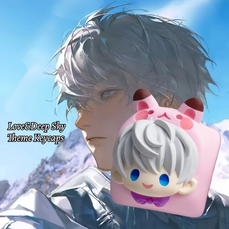 

Love&Deep Sky Theme Keycaps Personalized Single ESC Position Resins Material Cross Axis Hole Injection Layer Polymer Technology