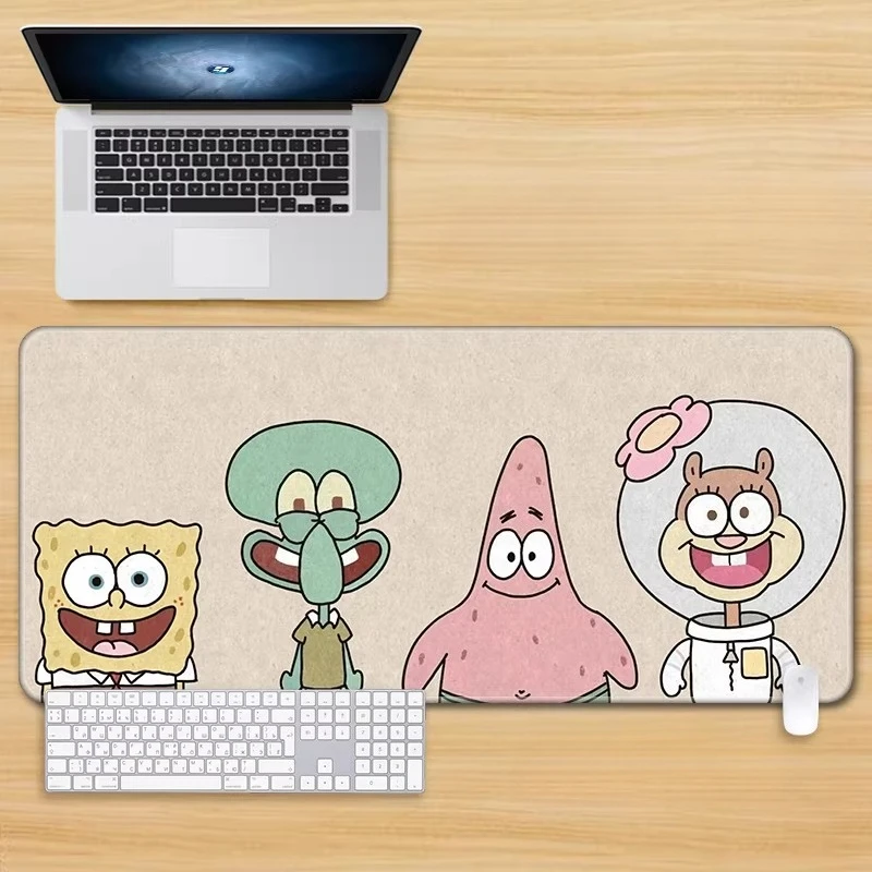 

Funny SpongeBob SquarePants Mouse Pad Patrick Star Cartoon Cute Large Office Computer Keyboard Game Girl Decorative Table Mat
