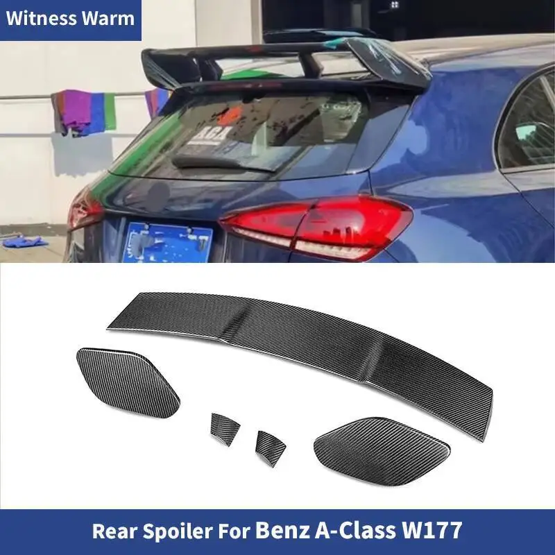 Becquet de toit en Fiber de carbone W177, ailes arrière de coffre pour Benz classe A A180 A200 A220 A250 A35 A45, kit de carrosserie 19-UP