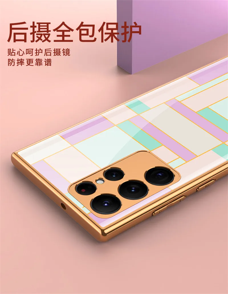 Colored Plating Tempered Glass Case For Samsung Galaxy Z Fold 2 Case 360 Full Protection Cover For Samsung Galaxy Z Fold2 5G