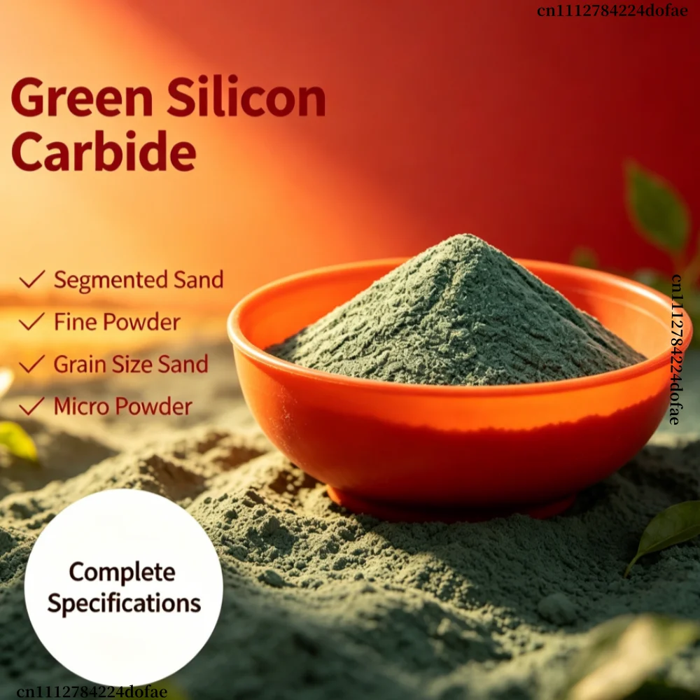 Green Silicon Carbide Powder Granules 16~8000 Mesh Green SiC Grit for Sandblasting Polishing Abrasive Tools Refractory Material