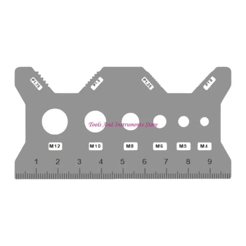 핸드 스크류 크기 게이지 정확한 나사 측정 카드 4mm/5mm/6mm/8mm C7AC 용 도구