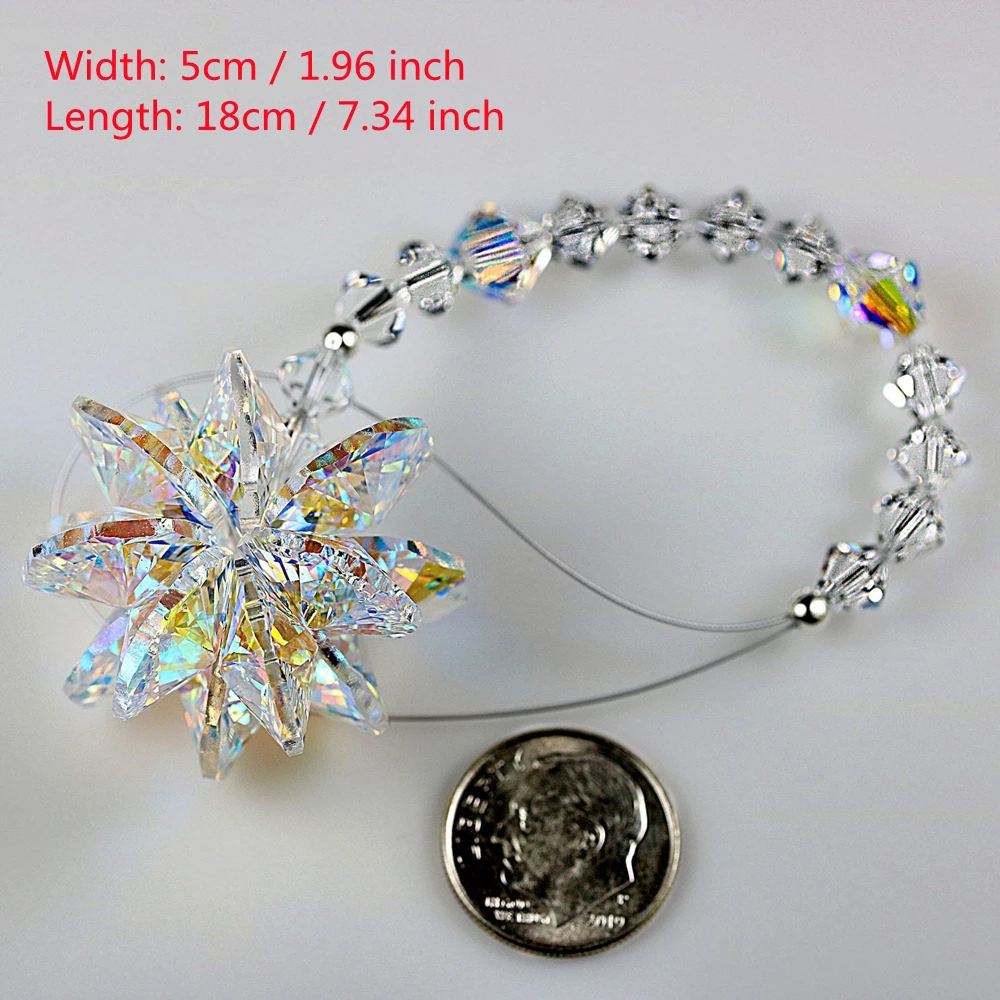 2024 Hot Selling Crystal Snowflake Pendant Fantasy Crystal Decoration Goddess Style Car Pendant Snowflake Pendant