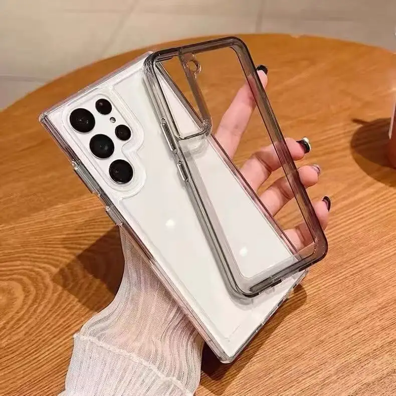Custodia per telefono trasparente in acrilico per Samsung Galaxy S23 Plus S24 S25 Ultra S21 S20 FE A55 A54 A53 A36 A35 A06 A56 Cover antiurto