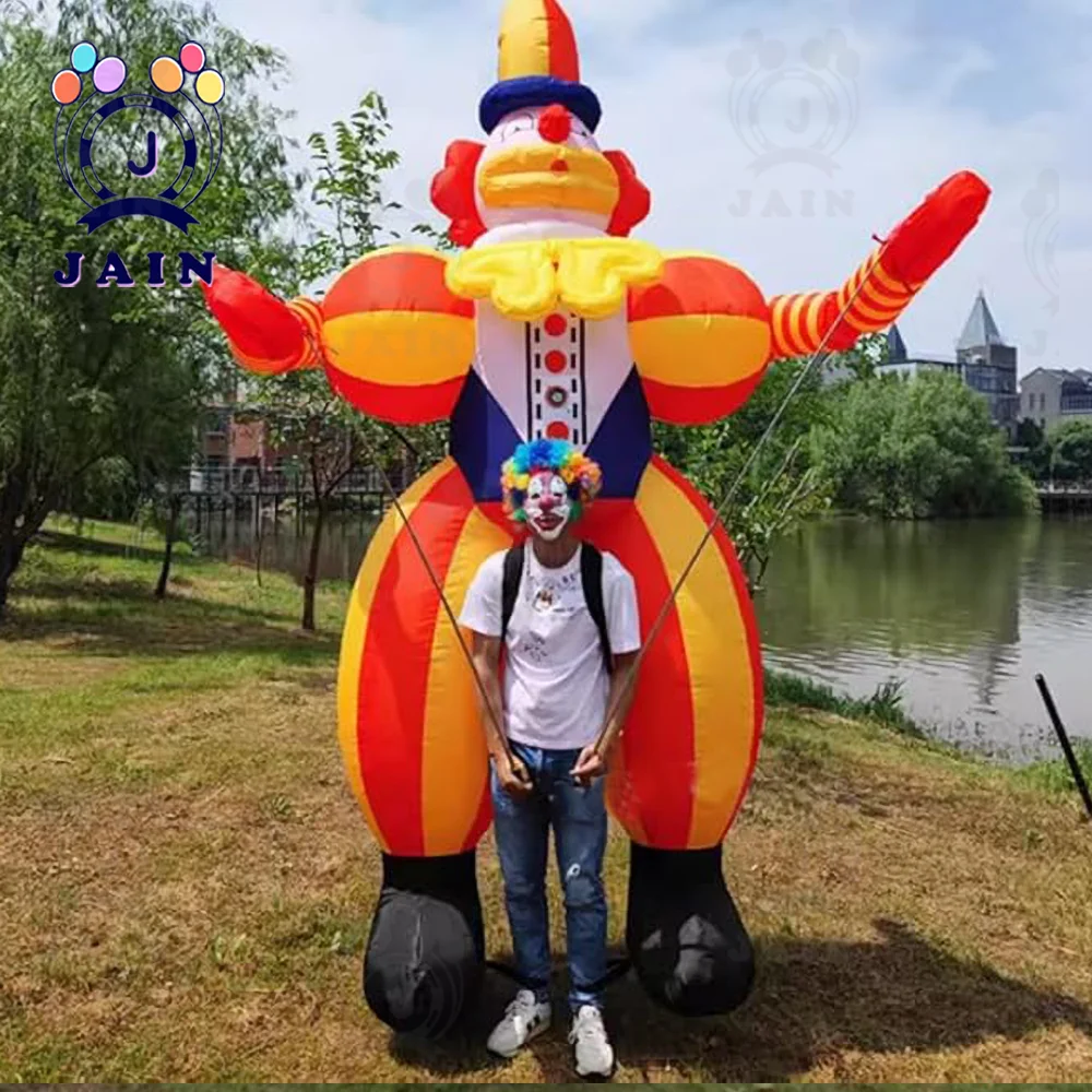 Inflatable Clown Costume 3.5m Large Adults Walking Joker Cartoon Puppet Circus Props Performance Costume For Carnival Parade