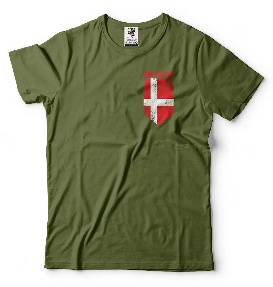 Denmark Flag T Shirt Patriotic Day For Danish Nationality