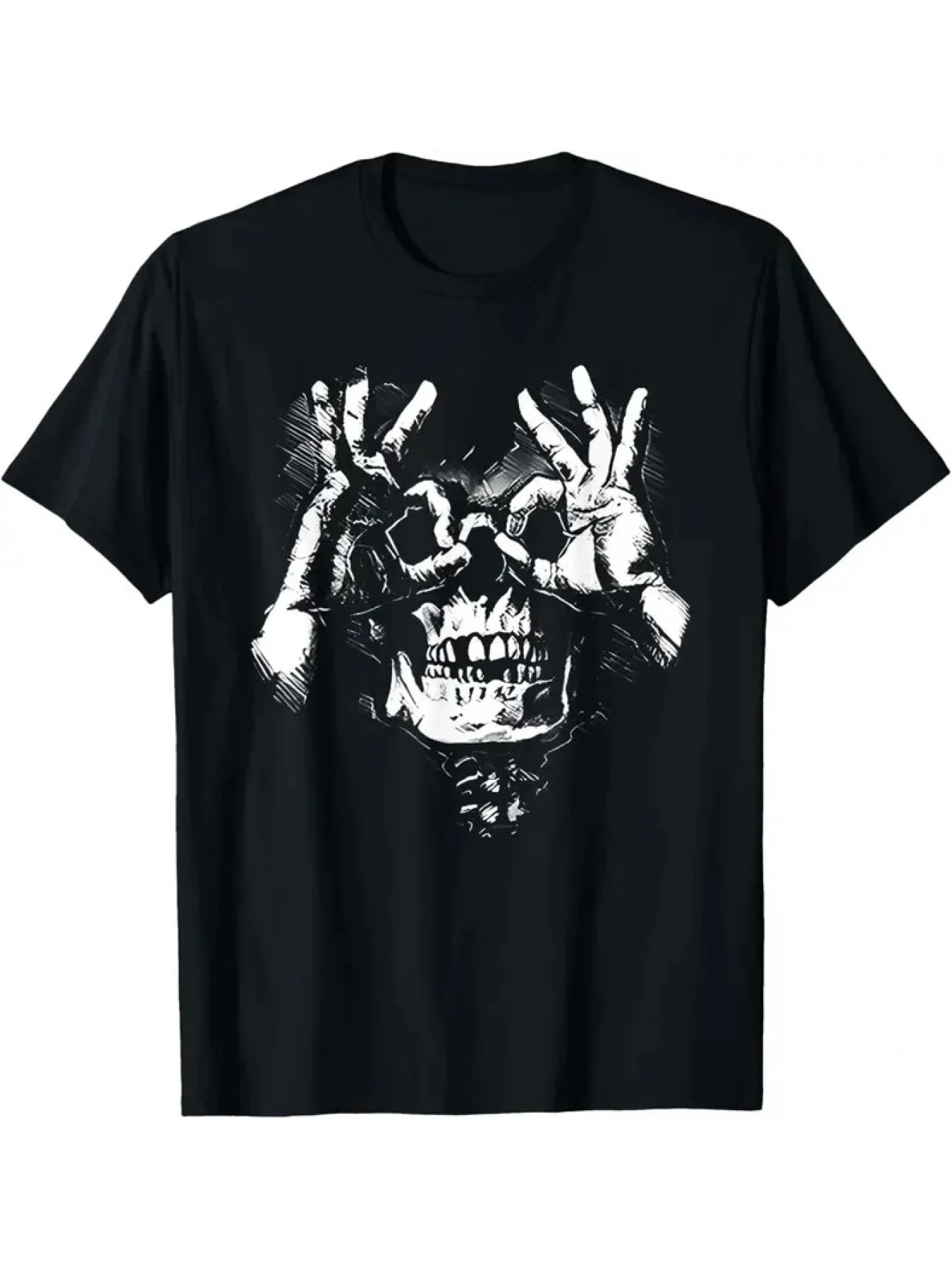 Camiseta Casual Masculina com Gola Redonda, Camiseta Estampada, Camiseta Masculina com Pa…