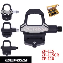 ZERAY Road Bike Pedal Self-locking ZP-115/ZP-110 Carbon Fiber Ball Bearing Ultra Light Anti Slip Foot Pedal and LOOK keo