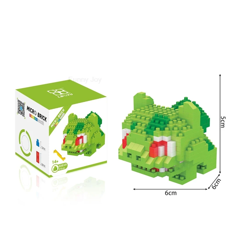 61 Stile Lustige Pokemon-Bausteine Anime Picachu Charizard Puppe Blastoise Bulbasaur Gengar Bausteine Spielzeug für Kinder