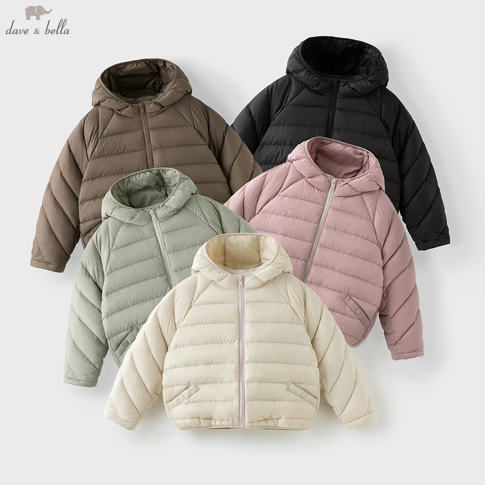 Dave Bella Boys Girls Down Parka Jacket Autumn Winter Warm Coats Children Solid Windproof Overcoat Outdoor Warm DK4254961
