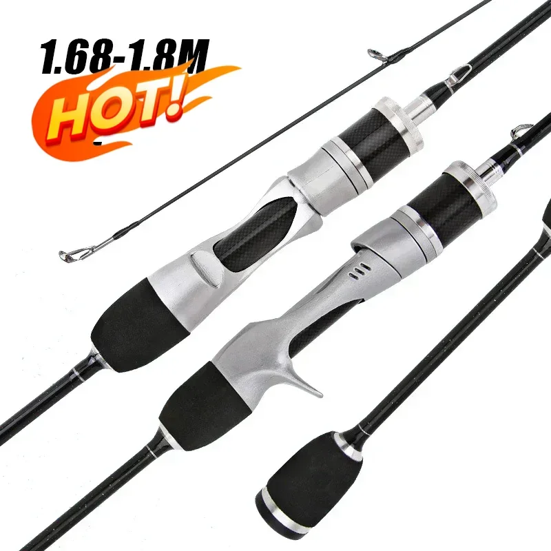 Small Bait Finesse System UL Spinning Casting Fishing Rod Carbon Fiber Ultralight 2 Pieces 1.68-1.8m 1-8g For Trout Fishing Rod