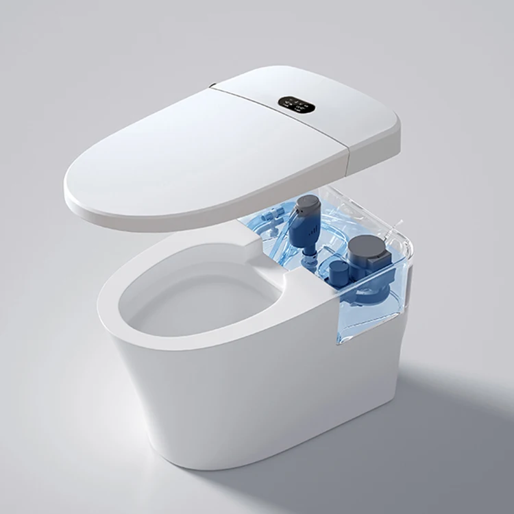 

Modern Smart Toilet Digital Display Water Saving Ceramic WC Floor Mounted Sanitary Ware For Home Bathroom