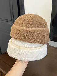 Lamb wool hat yuppie cold-proof melon fur hat winter male and female landlord hat