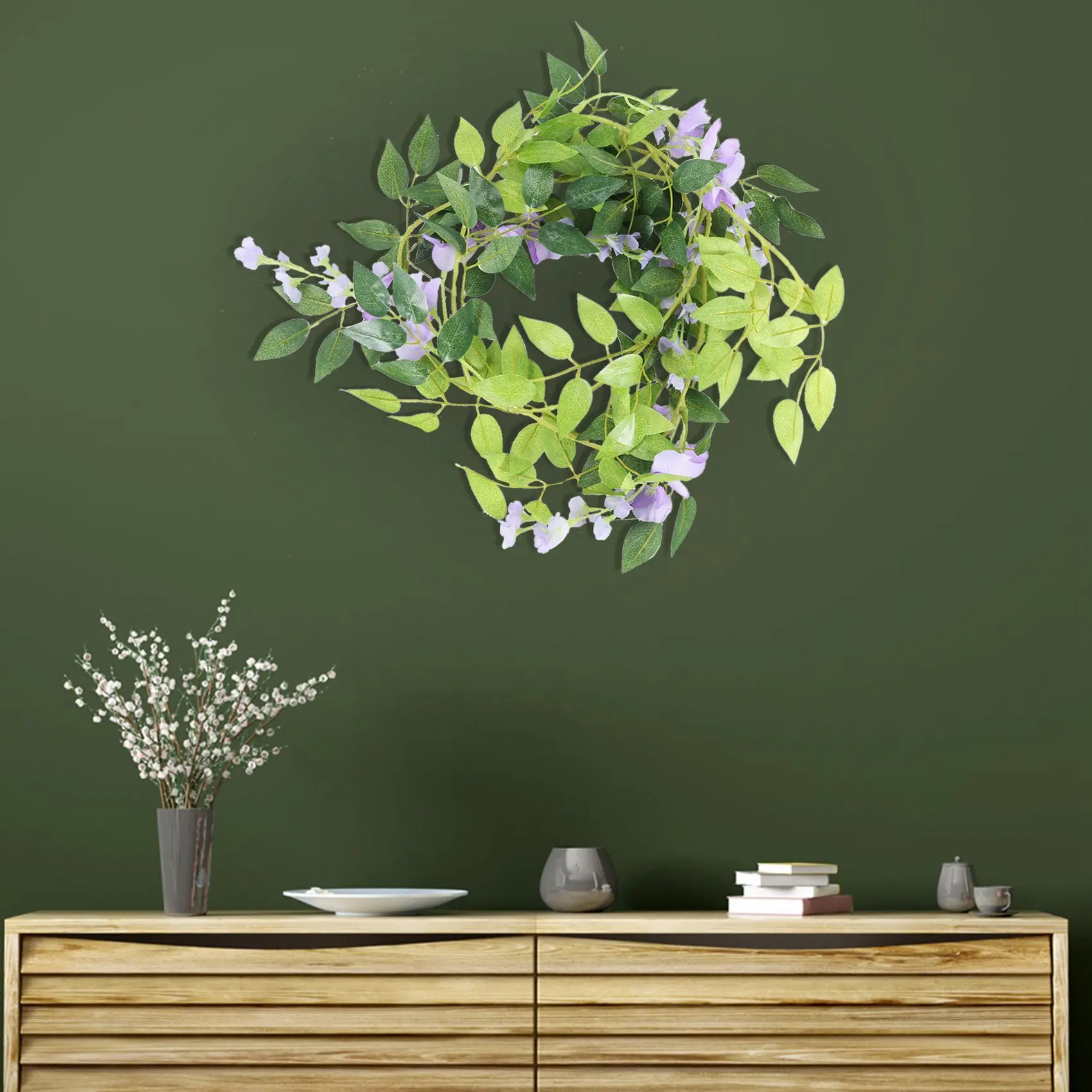 LICE-2 pezzi 7 piedi/pz vite di glicine artificiale, ghirlanda di fiori glicine vite rattan fiori appesi per cerimonia all'aperto