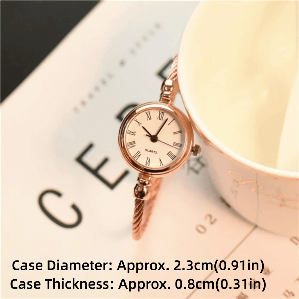Fashion Luxury Bangle Bracelet Retro Alloy Quartz Watch Wristwatch Chain Watches Women Bangle Bracelet image 5