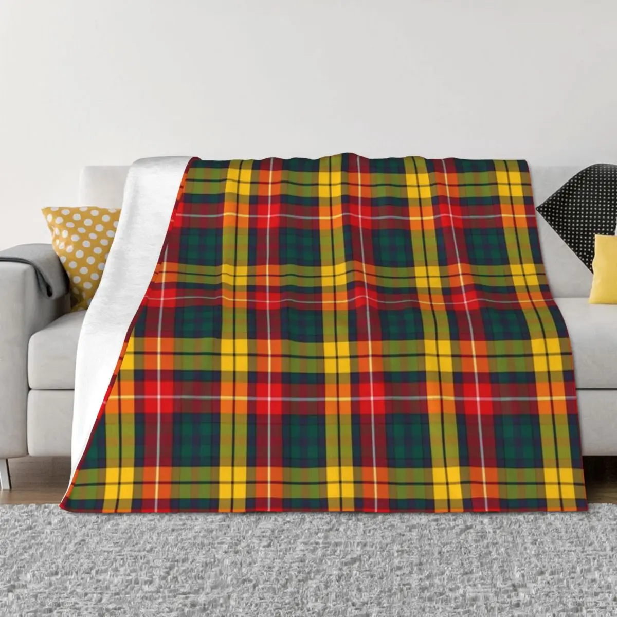 

Buchanan Scottish Tartan Throw Blanket Decorative Beds blankets and throws Soft Big Weighted Blankets
