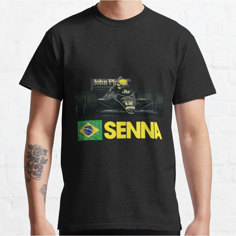 ayrton-senna-1985-the-racing-legend-gift-t-shirt-in-cotone-100-a-maniche-corte-con-grafica-tutte-le-taglie-s-6xl