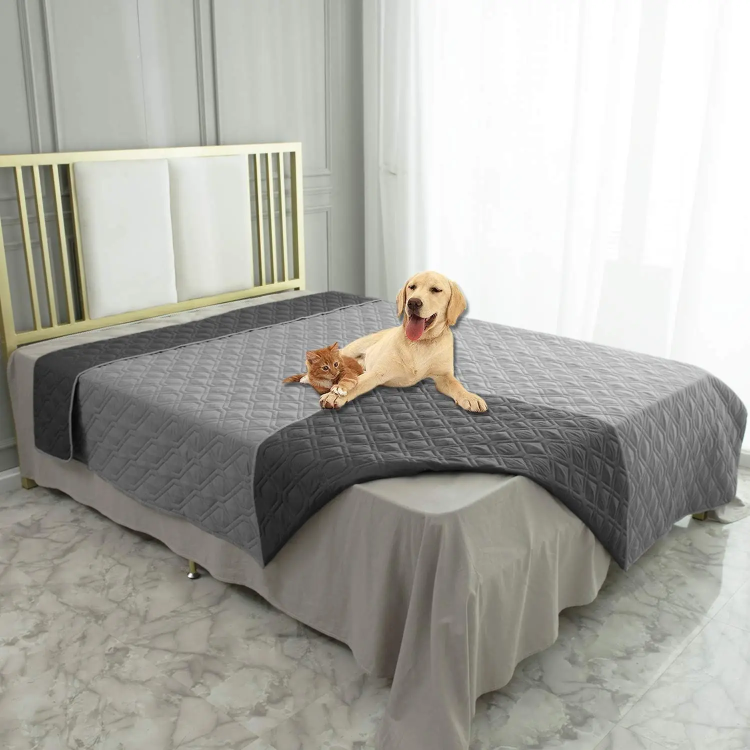 

Waterproof Dog Bed Cover Pet Blanket for Furniture Bed Couch Sofa Reversible