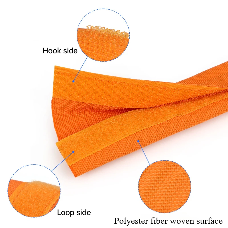 Reusable Hook Loop Cable Sleeves 16‑100mm PET PVC Waterproof  Wrap Cord Protector for Home Automotive Wire Management