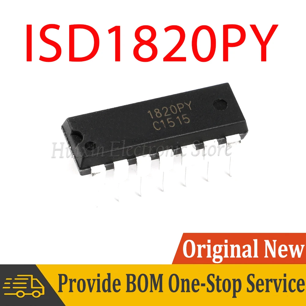 

1-5pcs ISD1820PY DIP-14 ISD1820 1820PY DIP IC 8-20 Second Single Segment Voice Recording and Playback Circuit Chip New Original