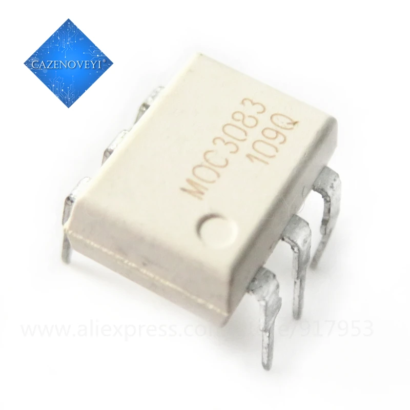 10pcs/lot MOC3083 M0C3083 EL3083 DIP-6 Triac & SCR Output Optocouplers 800VDRM IFT=5mA 6 Pin Optocoupler New original In Stock