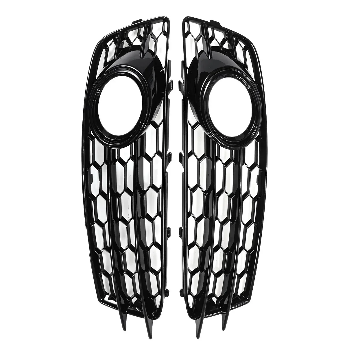 Pair Chrome/Black Car Front Fog Lamp Cover For Audi A3 8P S-Line 2009 2010 2011 2012 Honeycomb Fog Lamp Grille Grill 8P0807682