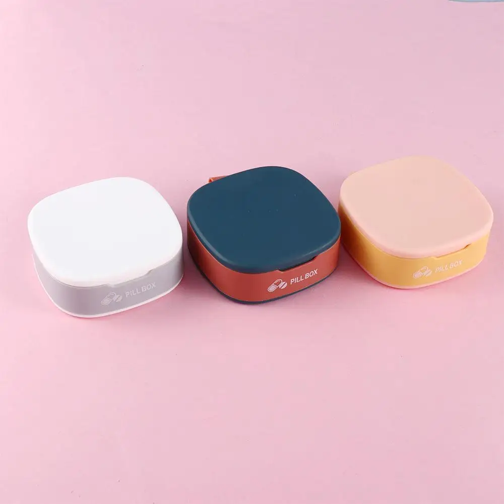 Plastic Portable Candy Box Seal Travel Medicine Tablet Dispenser 4 Grids Pill Box Pill Case Storage Box