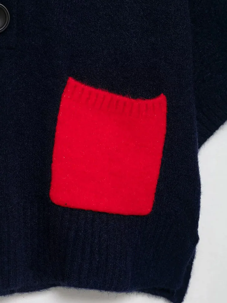 المرأة 2025 الخريف موضة جديدة كسول نمط عادية محبوك قميص شيك قصيرة الأكمام فضفاضة سترة البلوز #5