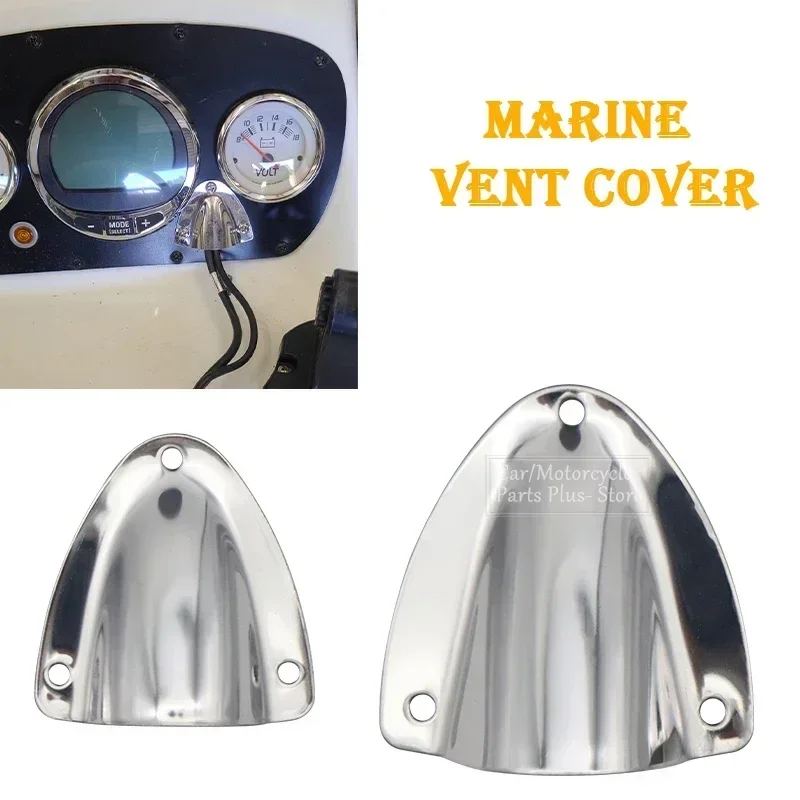 Marine Grade 2pcs Durable Stainless Steel Midget Clam Shell Wire Cable Boat Vent Cover for Rowing Yacht Boating Accessories