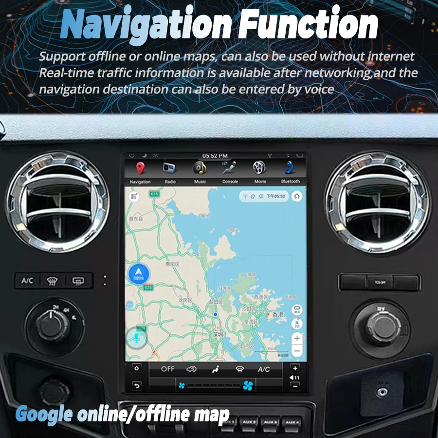 12.1" Tesla Android Screen Radio For Ford F250 F350 F450 F650 2008 2016 GPS Carplay Car Multimedia Video Player Stereo Head Unit