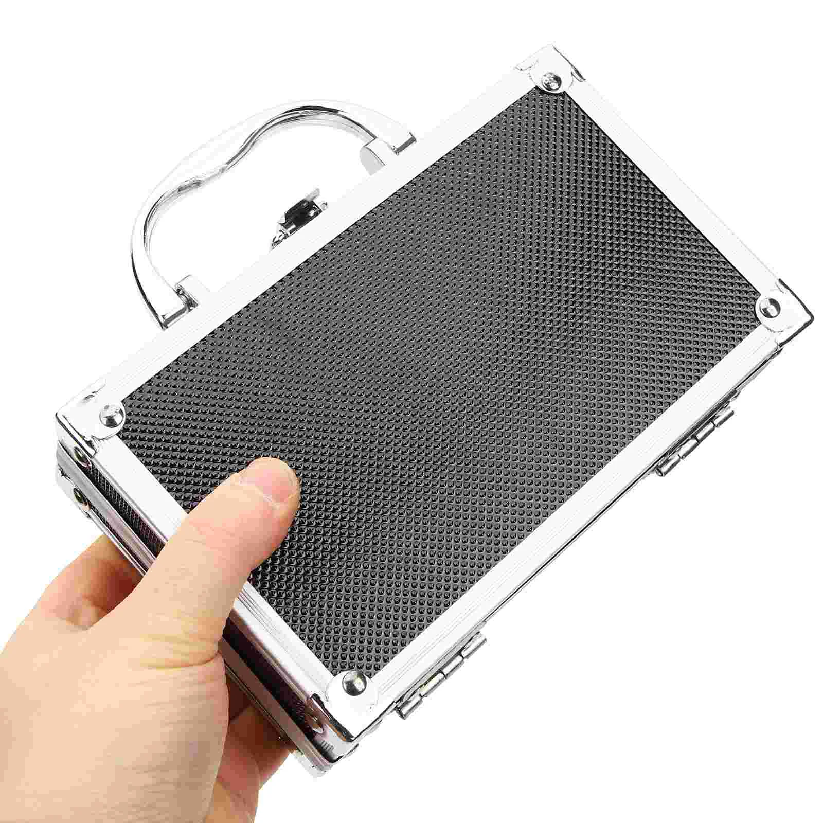 Casing ponsel aluminium portabel 7 inci, casing Laptop motif riak busa aluminium keras, casing perlengkapan portabel Universal Pria