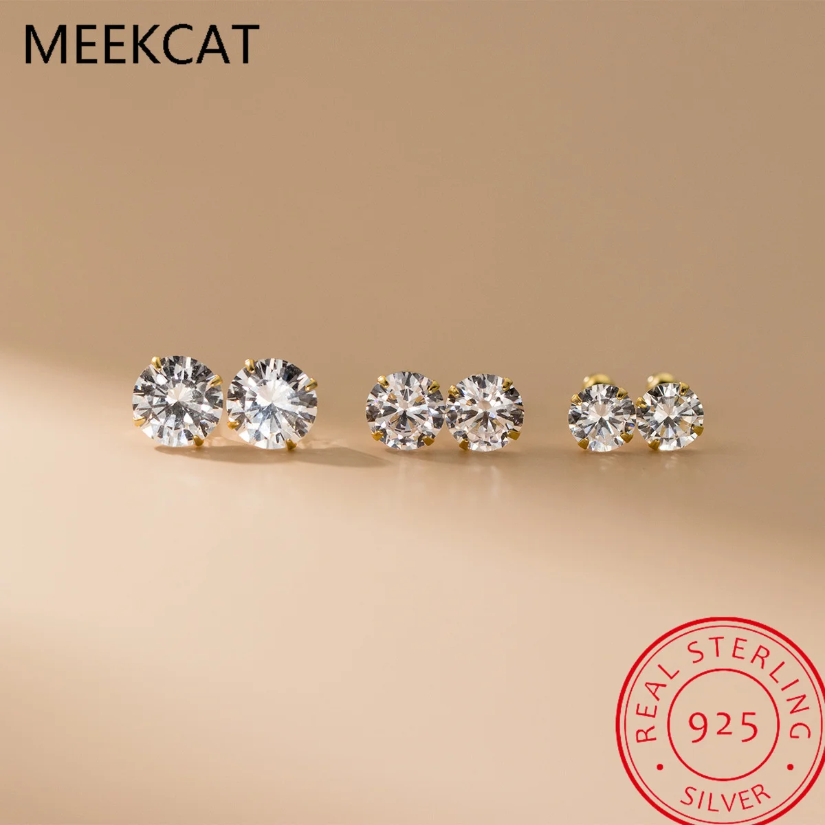 

0.5-2ct Moissanite Screw Stud Earrings D Color 925 Sterling Silver Diamond Earrings For Women Wedding Fine Jewelry Brincos Prata