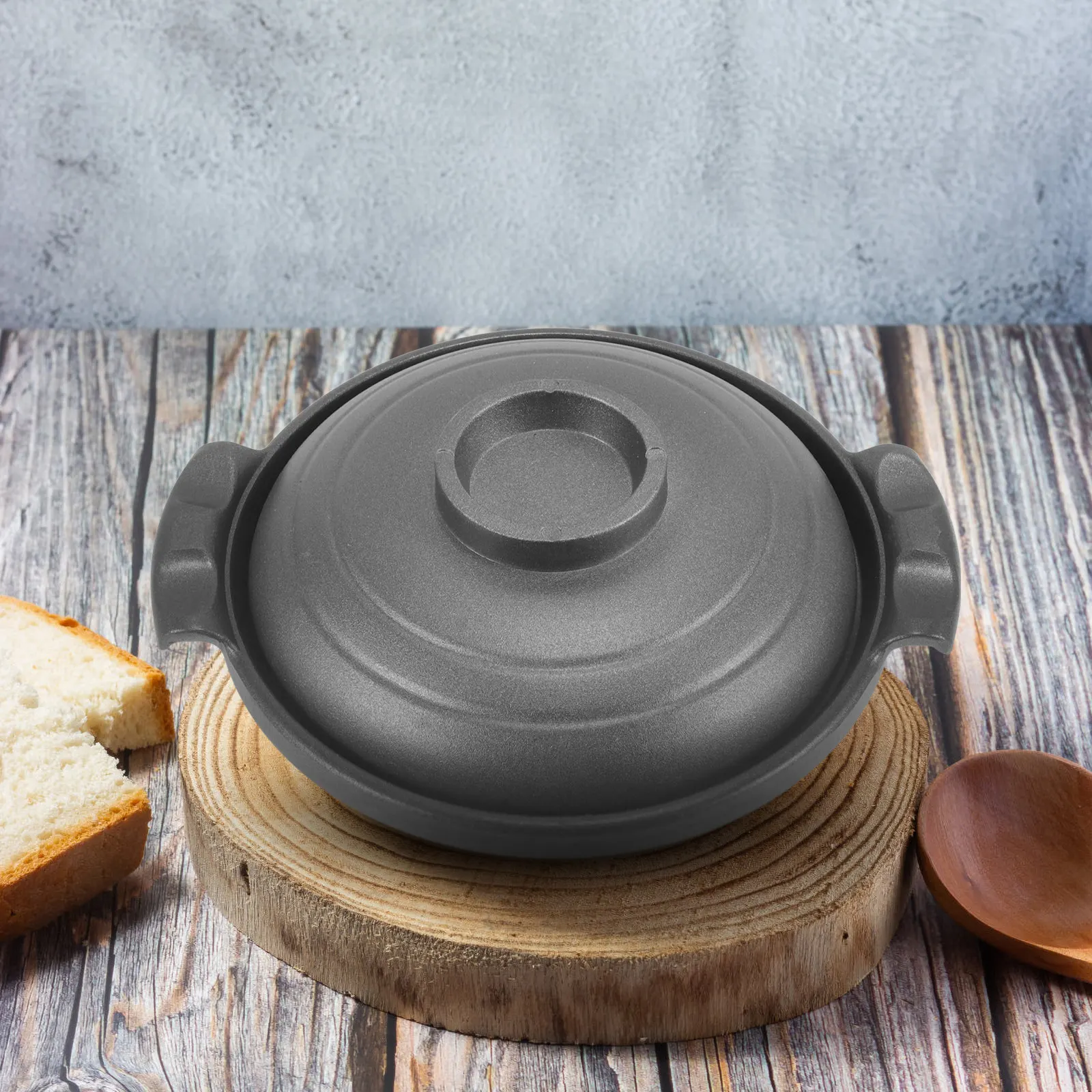 Ceramic Casserole Pot Double Handles Cooking Soup Stew Hot Pot Kitchen Stockpot Lid Kitchen Cookware Small Pots with Lids