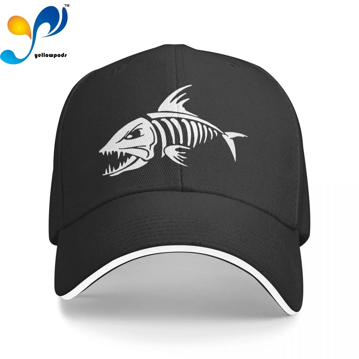 

New Skull Fish Bones Men's New Baseball Cap Fashion Sun Hats Caps for Men and Women