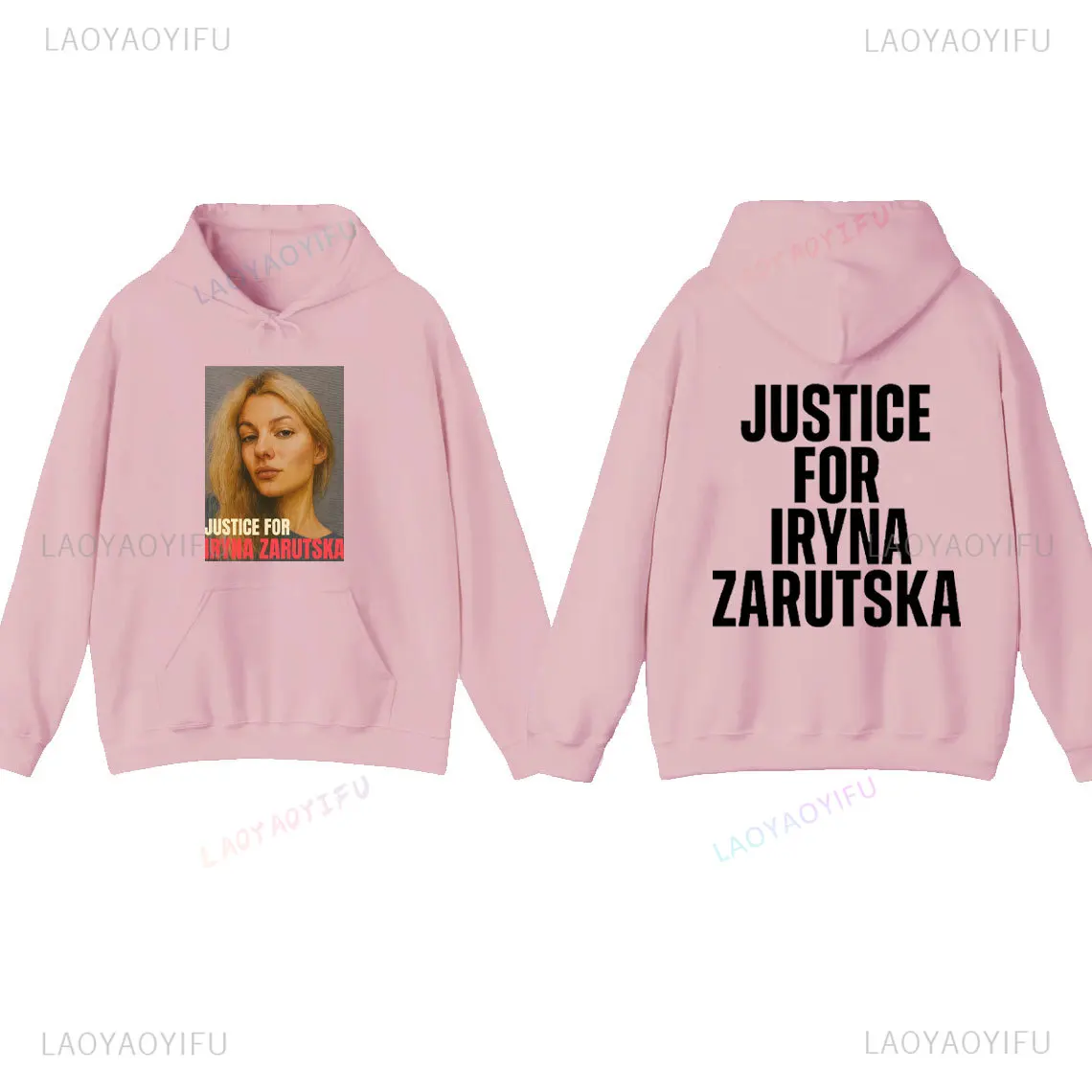 العدالة لـ Iryna Zarutska النساء الرجال هوديي النساء الخالد البلوز قل اسمها هوديس مزق طباعة الخريف والشتاء هودي
