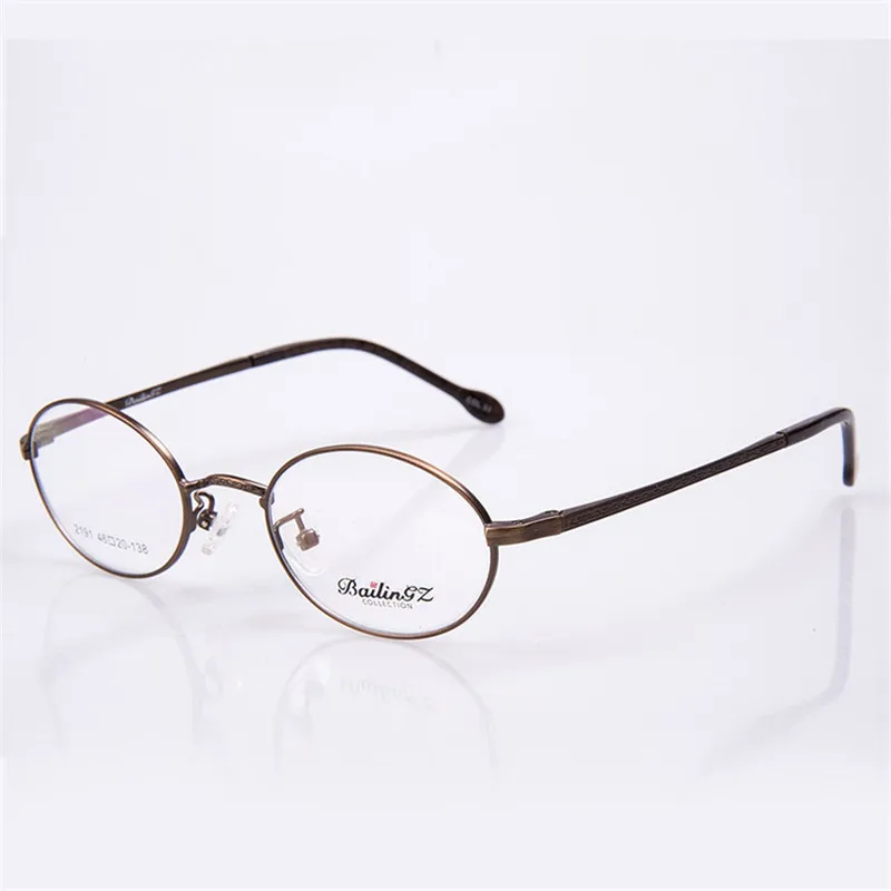 Vazrobe Oval Eyeglasses Glasses Men Women Frame Male Small Narrow Anti Blue Light -150 200 250 Myopia Optical Spectacles Bronze