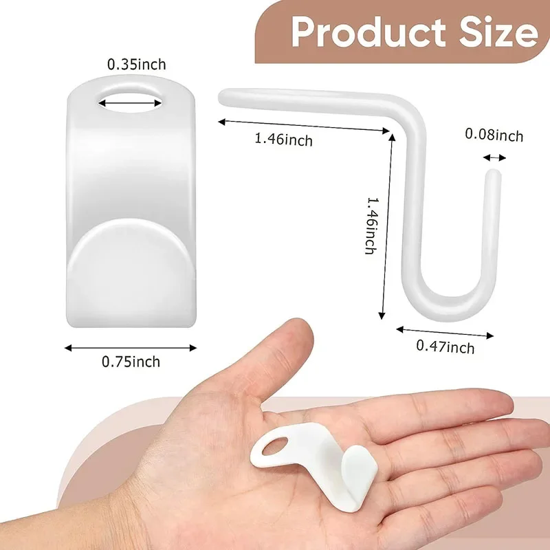 5-20PCS Wardrobe Hanger Hooks Organizer Connect Multifunction Cascading Plastic Bedroom Wardrobe Storage Space Saving Coat Hook