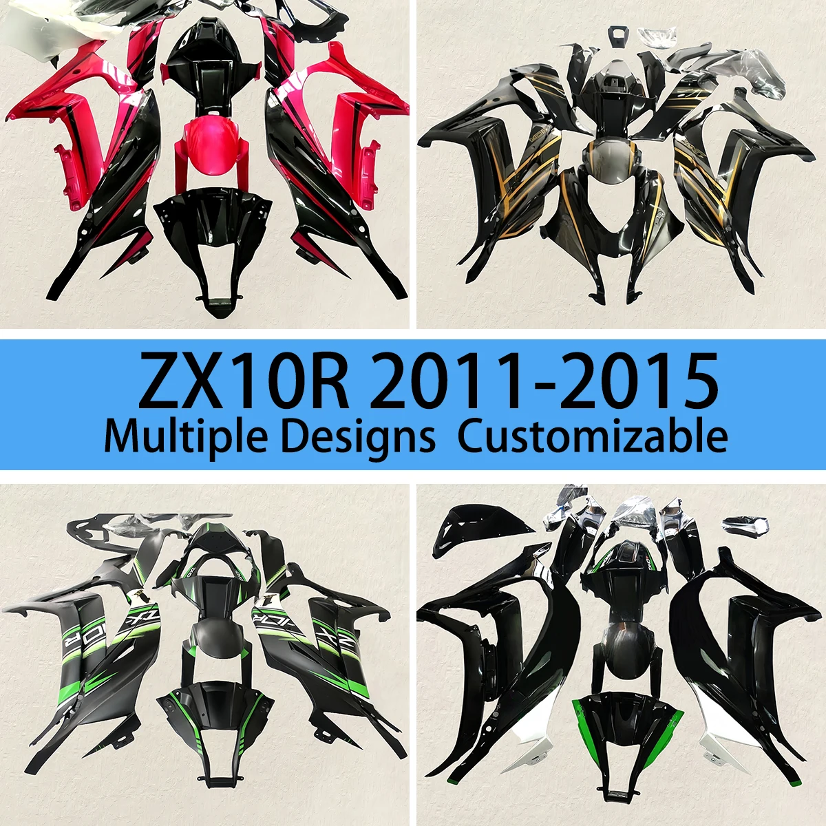 For KAWASAKI ZX10R 2011 2012 2013 2014 2015 Motorcycle Fairings ZX 10R 11 12 13 14 15 Injection Fairing Kit