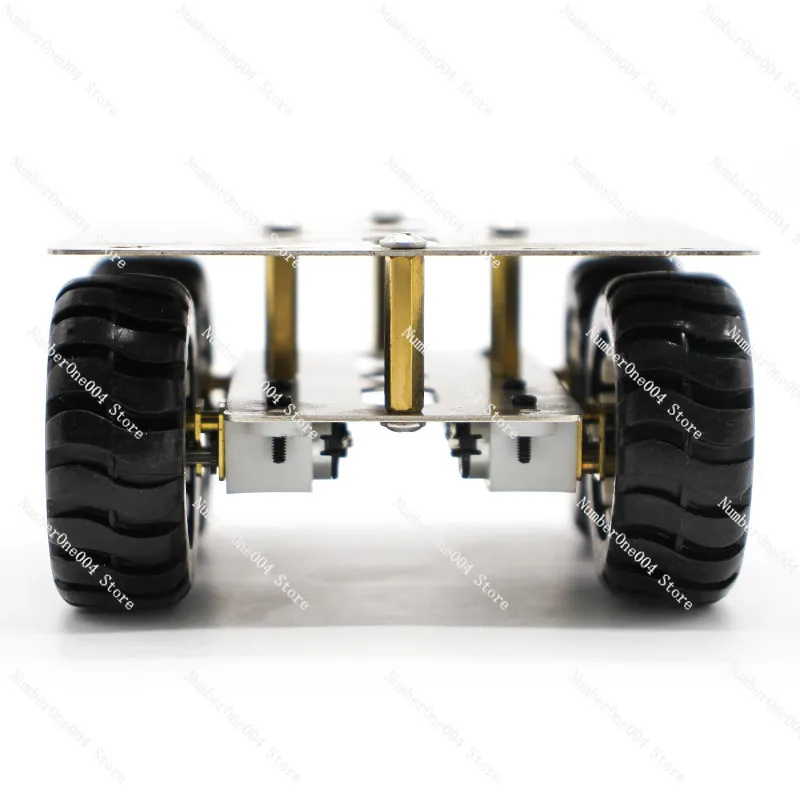 For Robot Model Mini Stainless Steel N20 Smart Car Chassis Metal Frame with N20 Gear Motor