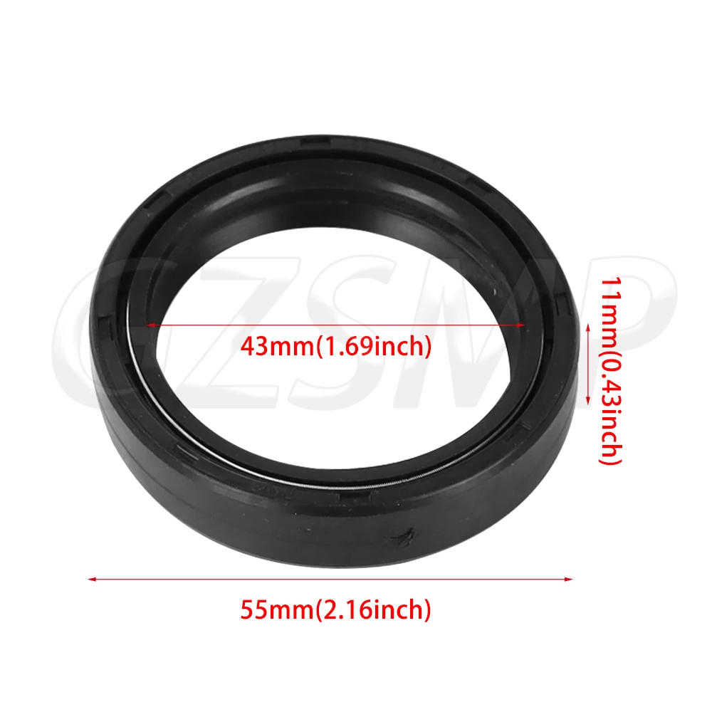 오일 더스트 씰 43X55X11mm 오토바이 프론트 포크 흡수 장치 트라이엄프 본네빌 T100 스피드 스트리트 트리플 R 타이거 800에 적합