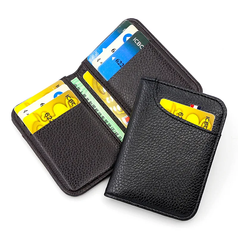 Przenośny super cienki miękki portfel dla mężczyzn PU Leather Mini ID Credit Card Wallet Purse Card Holders Wallet Thin Small Short Wallets