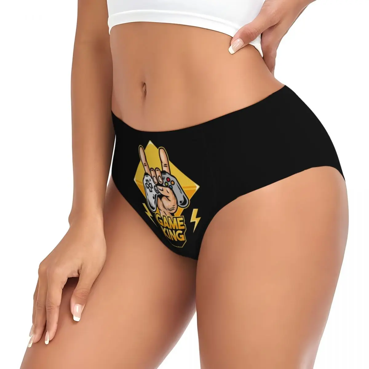 Slip per controller di gioco per giocatori personalizzati Intimo Mutandine per controller per giocatori da gioco retrò elasticizzate comode da donna