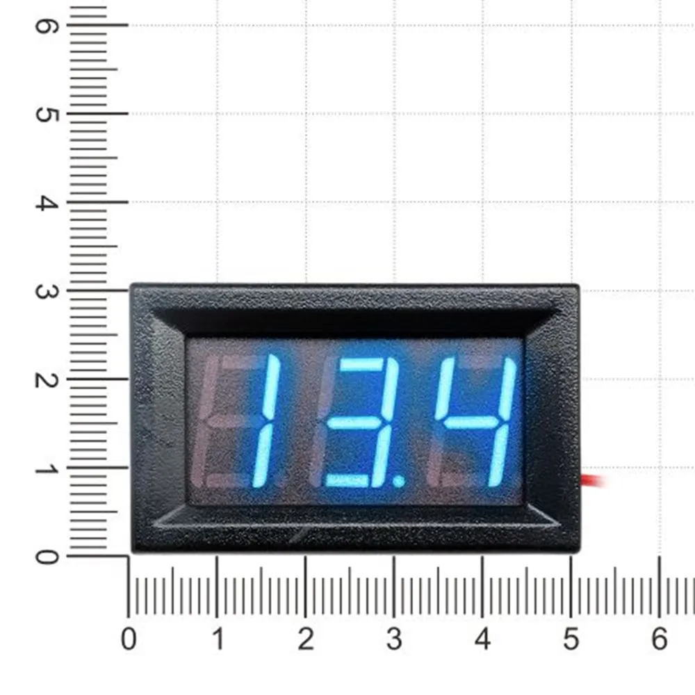 0.56 Inch DC 4.5-30V Digitale Voltmeter Voltmeter Meter LED Display Twee Draaden Voltmeter Rood/Blauw/Groen Voor Motorfiets Auto