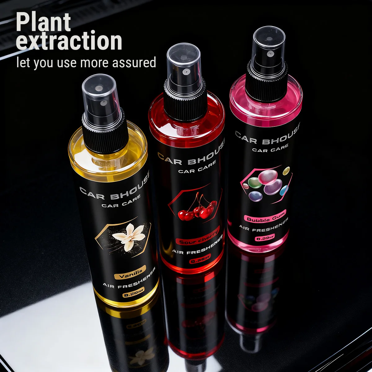 Car Air Freshener Spray Car Fragrance Flower Fruit Scent Fresh Perfume 8.29oz/245ml Large Capacity Car Interior Deodorant Spray