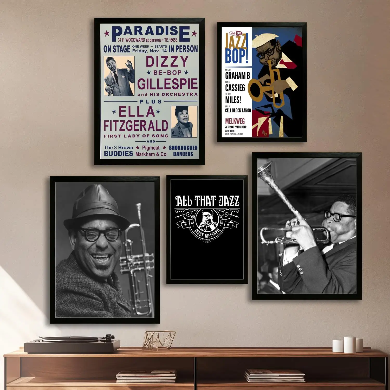 Dizzy Gillespie Canvas Art Poster, Wall Art Picture Print, Modern Family Bedroom Decor Posters,Decorative painting