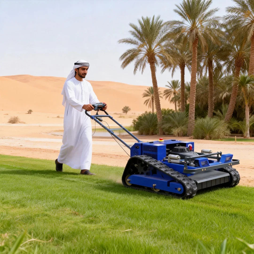 

Индивидуальная мощная газонокосилка с дистанционным управлением – ширина захвата 550 мм для ухода за зелеными зонами промышленных парков