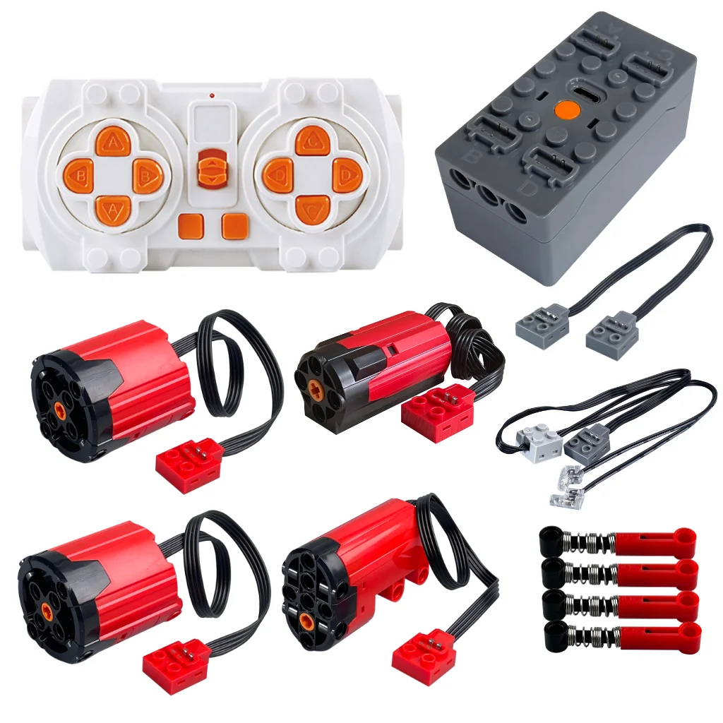 8 Channel 2.4G Remote Lithium Battery Power Kit Technical Blocks XL Motor MOC RC Robot Car DIY Parts