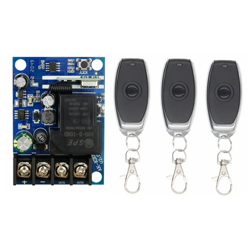 1CH 30A RF Remote Control Switch With A Wide Voltage Range Of DC12-48V Is Suitable For Home Pet Feeders And Warehouse Lighting