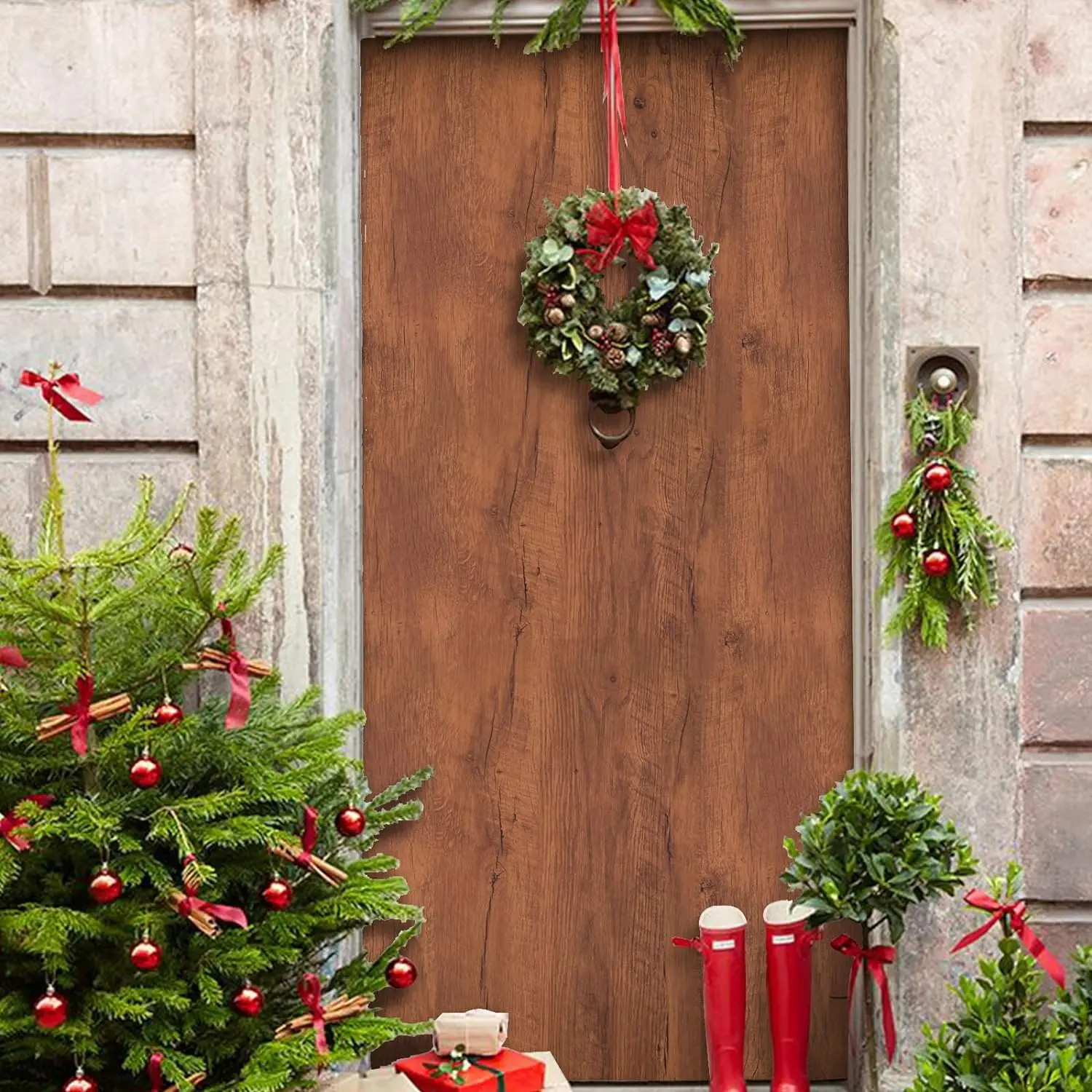 ورق حائط لاصق وقشر حبوب الخشب ، لفة غشاء فينيل ، ذاتية اللصق ، ريفي ، قابل للإزالة ، ورق تلامس ، لوح لخزانات المنضدة